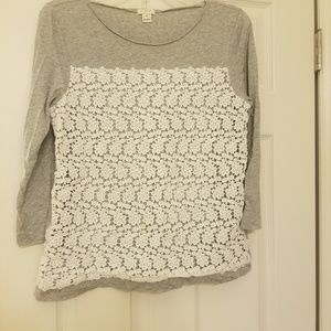 🌻3/$15 J. Crew Lace-Front T-shirt